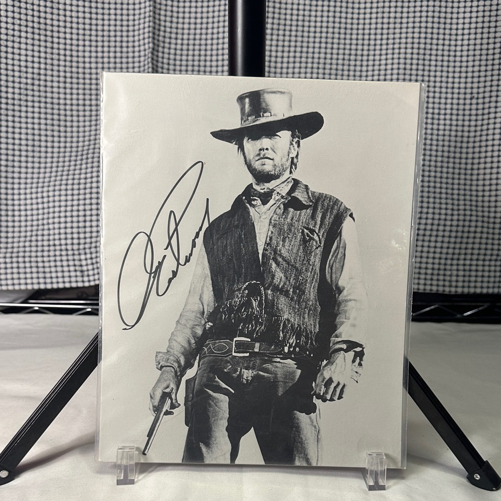 Black and White Cowboy Clint Print.